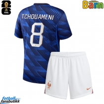 Frankrike Aurelien Tchouameni #8 Hjemmedraktsett Barn VM 2026 Kortermet (+ Korte bukser)